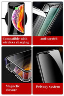 Case for iPhone Magnetic Armored  – 360º Double Protection with Privacy Screen