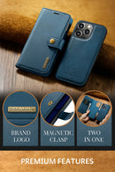 Case iPhone Ultra Slim Leather with Magnetic Wallet 2 in 1 - Launch 2023