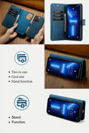 Case iPhone Ultra Slim Leather with Magnetic Wallet 2 in 1 - Launch 2023