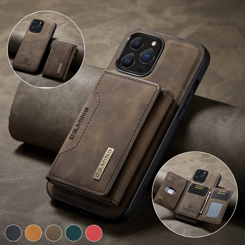 Case iPhone Ultra Slim Leather with Magnetic Wallet 2 in 1