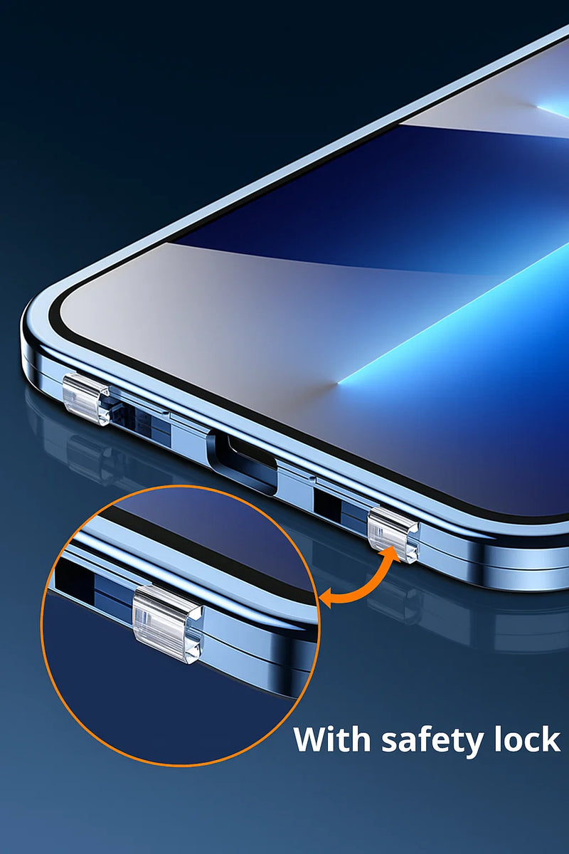 Case for iPhone Magnetic Armored  – 360º Double Protection with Privacy Screen
