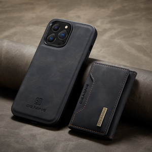 Case iPhone Ultra Slim Leather with Magnetic Wallet 2 in 1