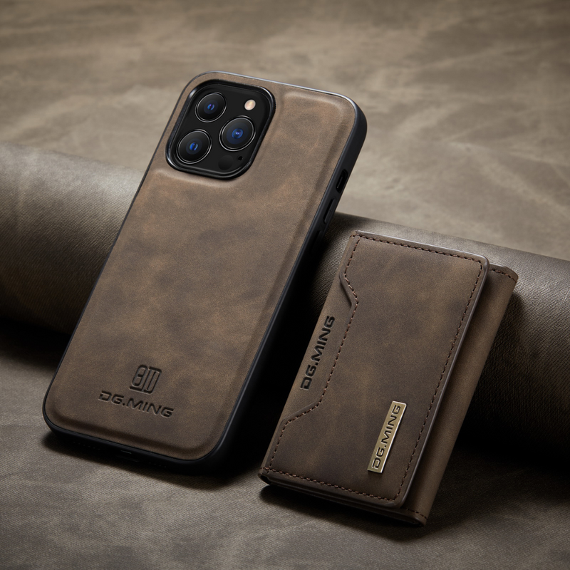 Case iPhone Ultra Slim Leather with Magnetic Wallet 2 in 1