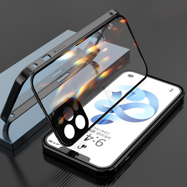 Case for iPhone Magnetic Armored  – 360º Double Protection with Privacy Screen