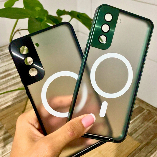 Case Samsung  Magnetic with Tempered Glass and Aerospace Aluminum - MagSafe