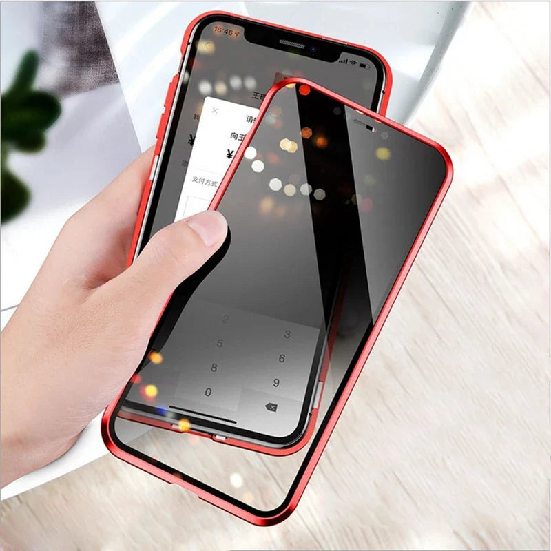 Case for iPhone Magnetic Armored  – 360º Double Protection with Privacy Screen