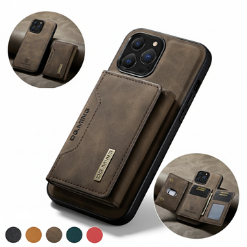 Case iPhone Ultra Slim Leather with Magnetic Wallet 2 in 1