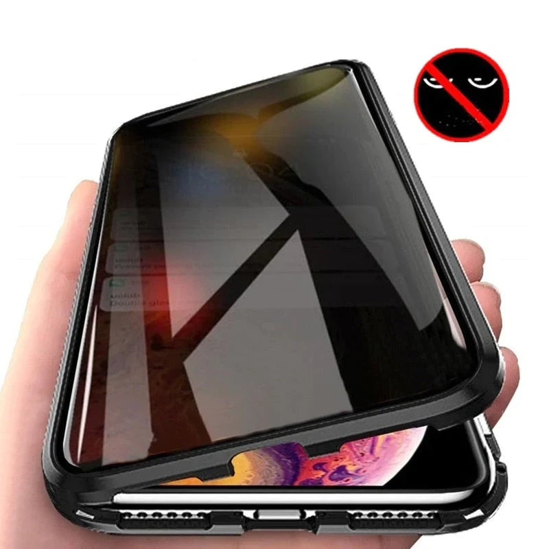 Case for iPhone Magnetic Armored  – 360º Double Protection with Privacy Screen