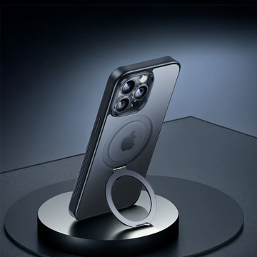 Case iPhone Fosco com Suporte Magnético Ajustável + Película [Combo Baseus]