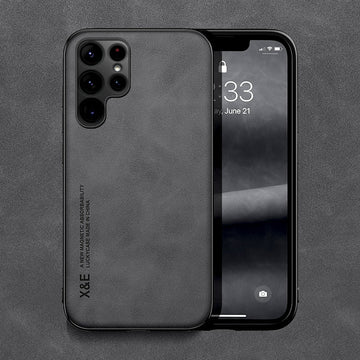 Case Samsung for Leather Magnetic with Metal Plate