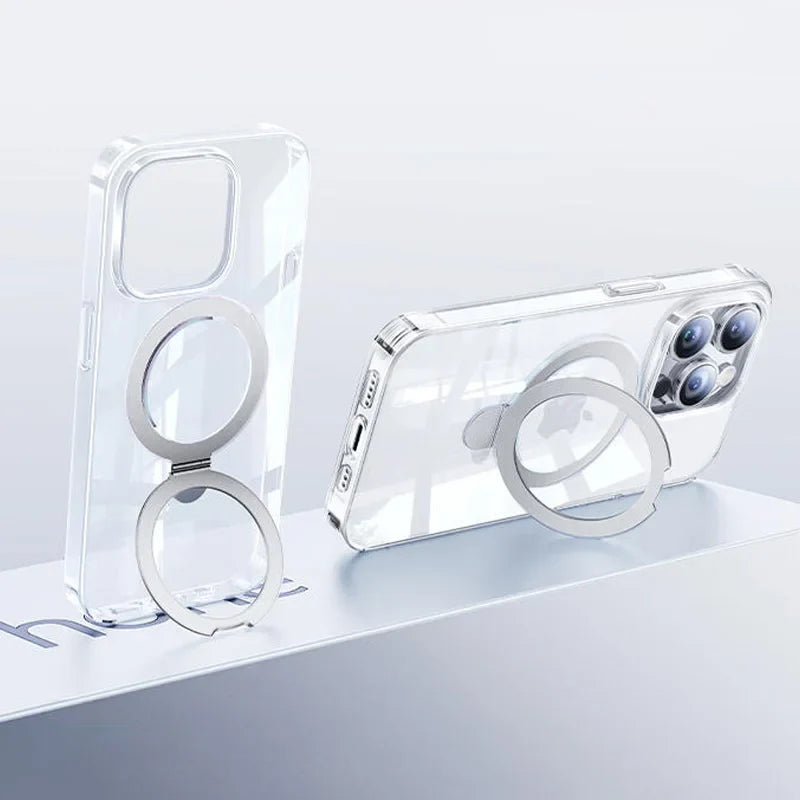 Case iPhone Fosco com Suporte Magnético Ajustável + Película [Combo Baseus]