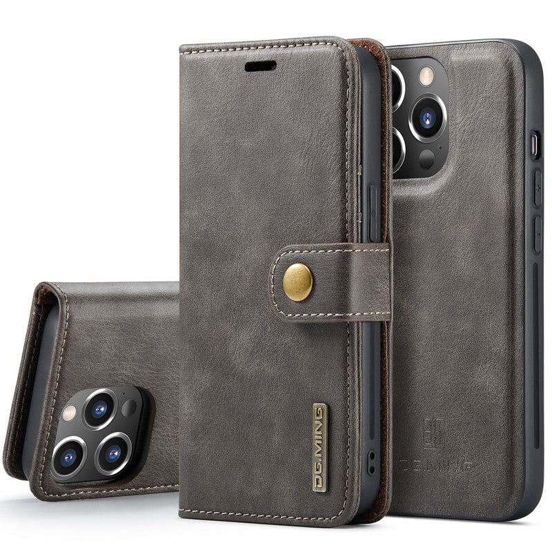 Case iPhone Ultra Slim Leather with Magnetic Wallet 2 in 1 - Launch 2023