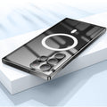 Case Samsung  Magnetic with Tempered Glass and Aerospace Aluminum - MagSafe