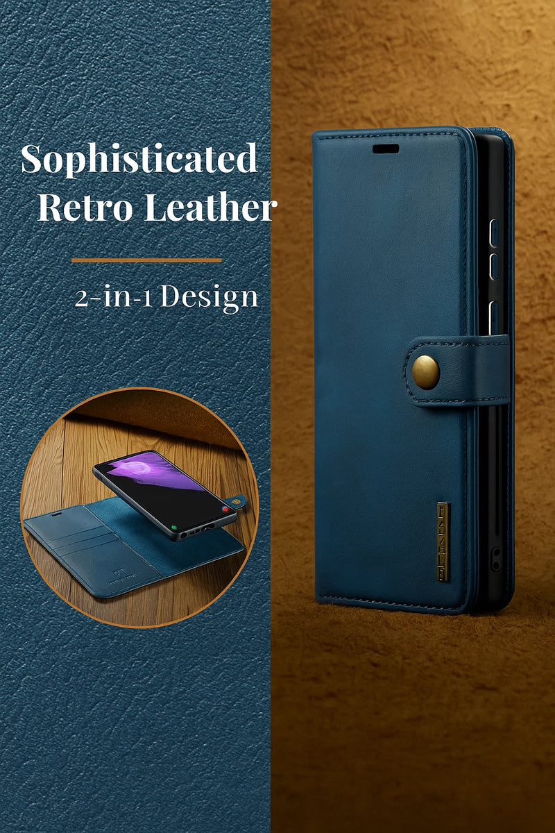 Case iPhone Ultra Slim Leather with Magnetic Wallet 2 in 1 - Launch 2023